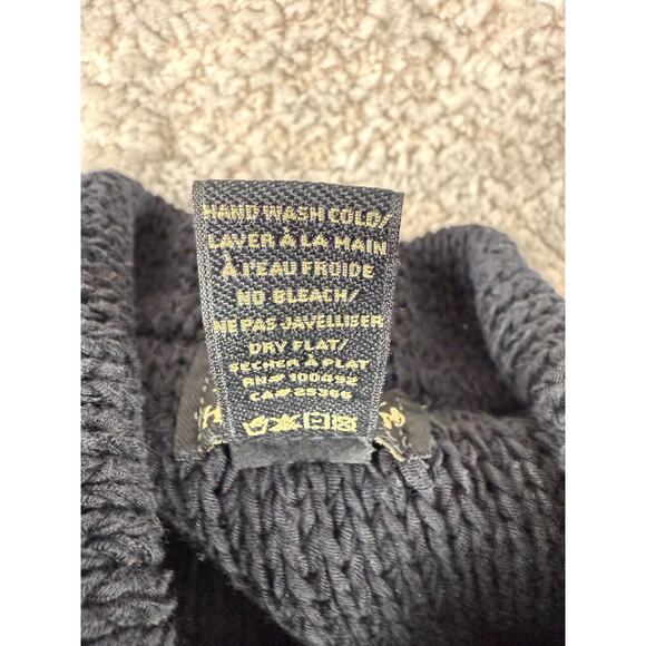 Pure Handknit Sz M/L Lagenlook Sleeveless Cowl Neck Tunic Sweater Big Pockets - Picture 7 of 8